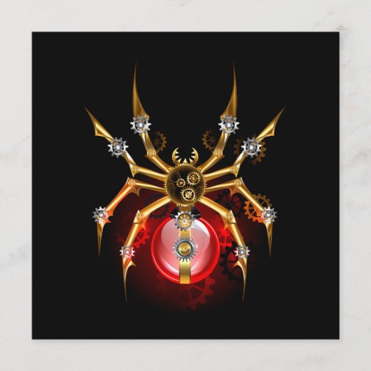 Steampunk spin op zwart menu (Voorkant)