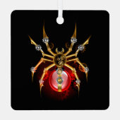 Steampunk spin op zwart metalen ornament (Achterkant)