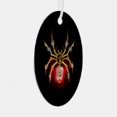 Steampunk spin op zwart metalen ornament (Voorkant Rechts)