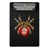 Steampunk spin op zwart mini klembord (Voorkant)