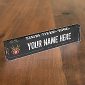 Steampunk spin op zwart naambordje (Zijkant)