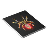 Steampunk spin op zwart notitieblok (Schuin)