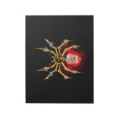 Steampunk spin op zwart notitieblok (Linkerzijde)