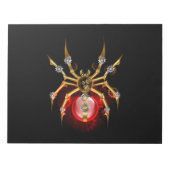 Steampunk spin op zwart notitieblok (Voorkant)