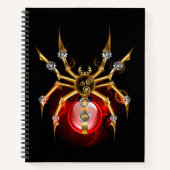 Steampunk spin op zwart notitieboek (Voorkant)