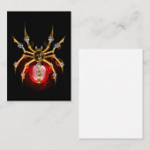 Steampunk spin op zwart notitiekaartje (Voorkant / Achterkant)