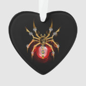 Steampunk spin op zwart ornament (achterkant)