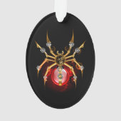 Steampunk spin op zwart ornament (achterkant)