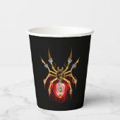 Steampunk spin op zwart papieren bekers (Achterkant)