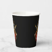 Steampunk spin op zwart papieren bekers (Links)