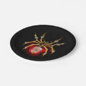 Steampunk spin op zwart papieren bordje (Gekanteld)