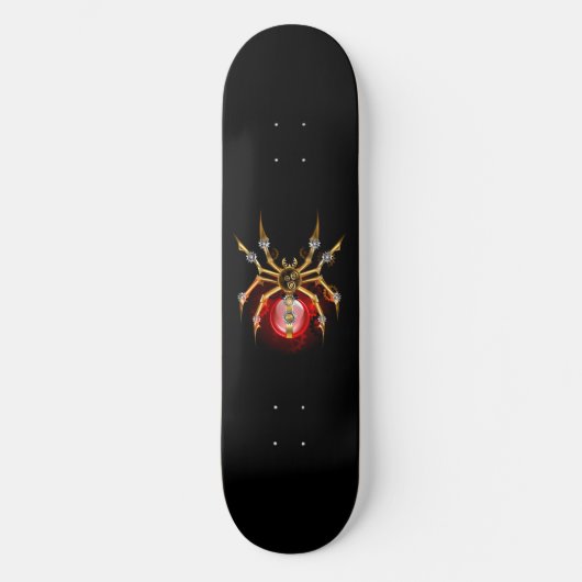 Steampunk spin op zwart persoonlijk skateboard (Voorkant)