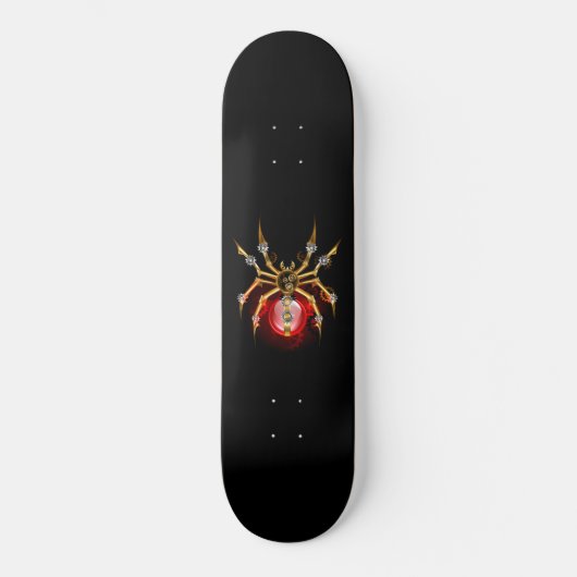Steampunk spin op zwart persoonlijk skateboard (Voorkant)
