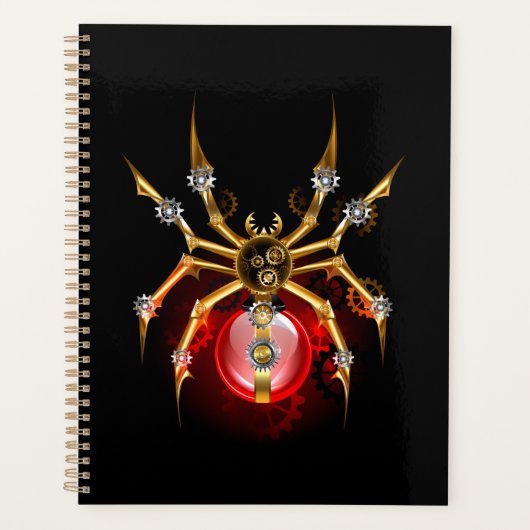 Steampunk spin op zwart planner (Voorkant)
