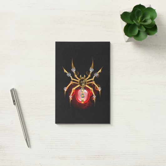 Steampunk spin op zwart post-it® notes (Kantoor)