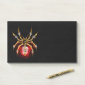 Steampunk spin op zwart post-it® notes (Op bureau)