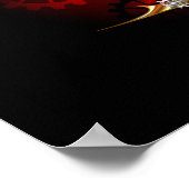 Steampunk spin op zwart poster (Hoek)