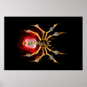 Steampunk spin op zwart poster (Voorkant)