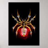 Steampunk spin op zwart poster (Voorkant)