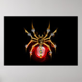 Steampunk spin op zwart poster (Voorkant)