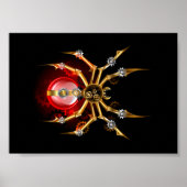 Steampunk spin op zwart poster (Voorkant)