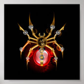 Steampunk spin op zwart poster (Voorkant)