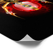 Steampunk spin op zwart poster (Hoek)