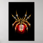 Steampunk spin op zwart poster (Voorkant)
