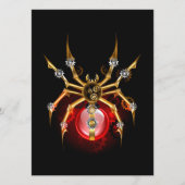 Steampunk spin op zwart programmakaart (Voorkant)