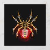 Steampunk spin op zwart programmakaart (Voorkant)