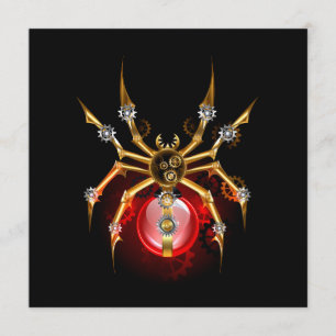 Steampunk spin op zwart programmakaart