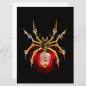 Steampunk spin op zwart programmakaart (Voorkant / Achterkant)