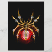 Steampunk spin op zwart programmakaart (Voorkant)