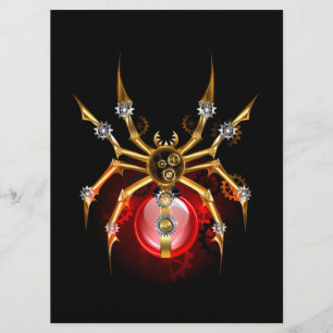 Steampunk spin op zwart programmakaart