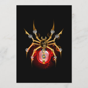 Steampunk spin op zwart programmakaart