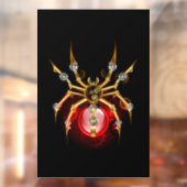 Steampunk spin op zwart raamsticker (Vel 2)