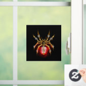 Steampunk spin op zwart raamsticker (Huis)
