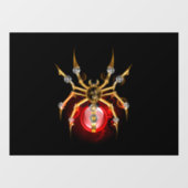 Steampunk spin op zwart raamsticker (Vel)