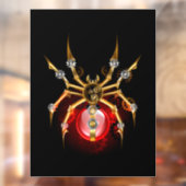 Steampunk spin op zwart raamsticker (Vel 2)