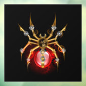 Steampunk spin op zwart raamsticker (Vel 3)