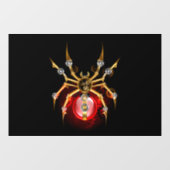 Steampunk spin op zwart raamsticker (Vel)