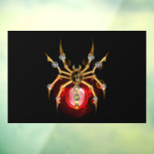 Steampunk spin op zwart raamsticker (Vel 3)