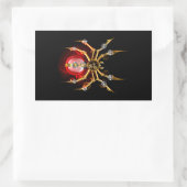 Steampunk spin op zwart rechthoekige sticker (Tas)