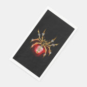 Steampunk spin op zwart servet (Hoek)
