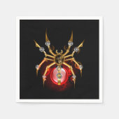 Steampunk spin op zwart servet (Voorkant)