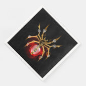 Steampunk spin op zwart servet (Hoek)