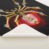 Steampunk spin op zwart sherpa deken (3/4)