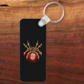 Steampunk spin op zwart sleutelhanger (Achterkant)