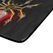 Steampunk spin op zwart snijplank (Hoek)