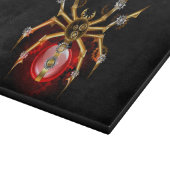 Steampunk spin op zwart snijplank (Hoek)